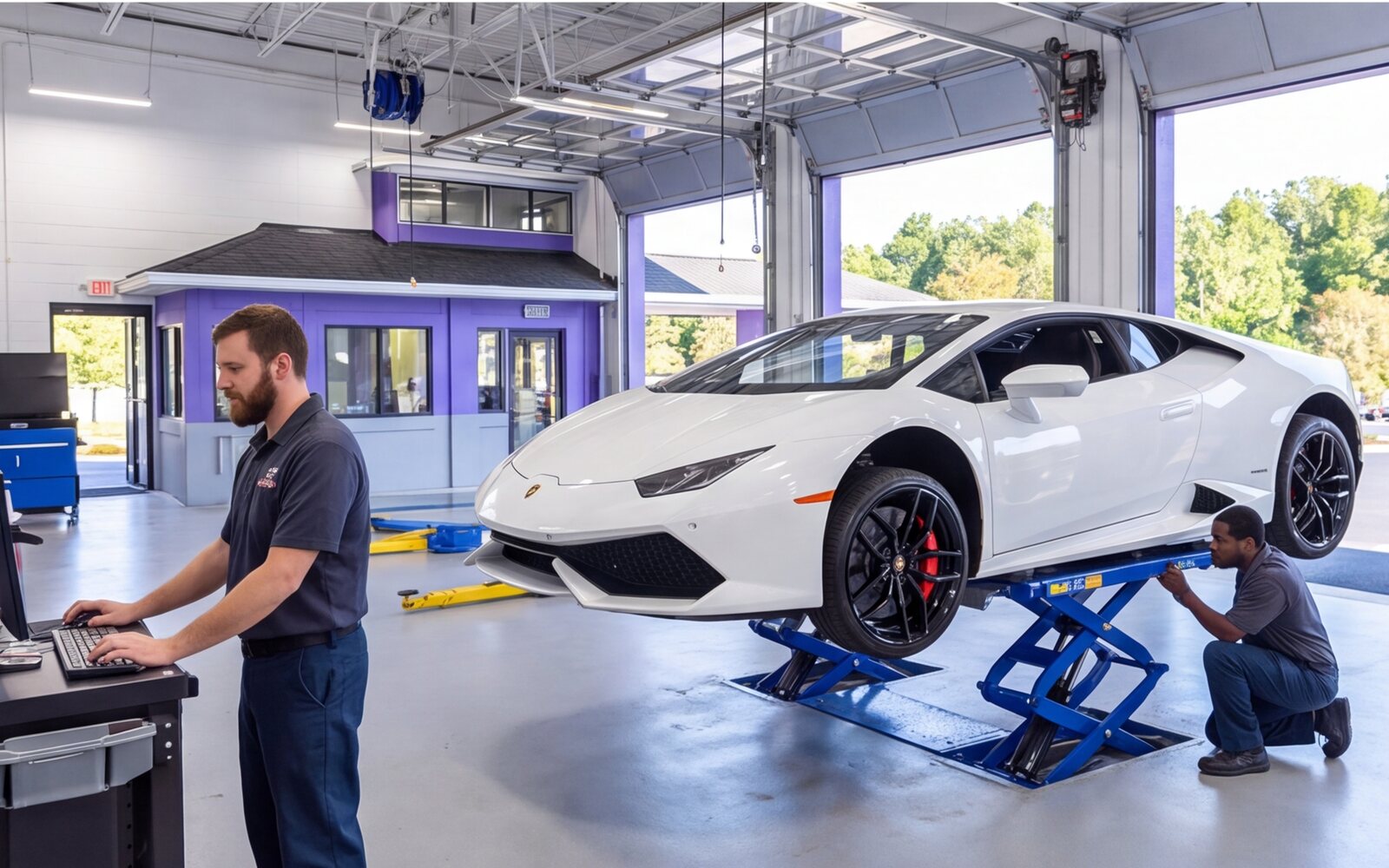 Vehicle inspection in a modern automotive shop
